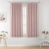 Natural Full Blackout Curtains Linen Blended Darkening Window Curtains 84 inch for Living Room Bedroom Thermal Insulated Pinch Pleat Drapes with Hooks 2 Panel 40"Wx84"L