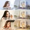 Vanity Mirror with Lights, 15X Magnification 360 Rotation Makeup Mirror with Lights, Hollywood Mirror with Detachable 3 Color Modes, Smart Touch Control and Phone Holder,Pink