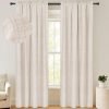 100% Blackout Shield Linen Blackout Curtains 84 Inches Long 2 Panels Set, Blackout Curtains for Bedroom, Thermal Insulated Rod Pocket Window Curtains & Drapes Living Room, 50W X 84L, Beige
