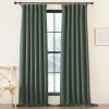 Faux Linen Curtains 90 inches Long for Doorway, Pinch Pleated Thick Room Darkening Window Treatments Noise Reducing Privacy for Living Room/Bedroom, Natural, W34 x L90, 2 Panels