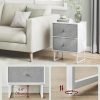 81Q2tg8QnjL._AC_SL1500 Nightstand, Bedside Table Small Dresser with Removable Fabric Drawers, End Table Side Table, Bedroom Furniture, Night Stand for Bedroom, Office, Cloud White and Dove Gray