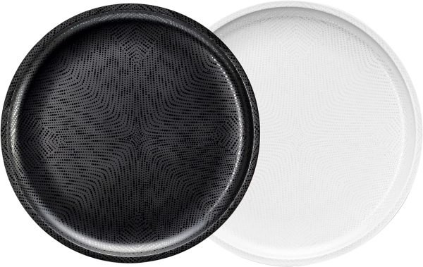 81RaPbwkH-L._AC_SL1500 12 Piece Melamine Dinnerware Set - Durable, Dishwasher Safe Blue Plates and Bowls - Dining, Parties, Camping Dish Set Blue Planet Collection