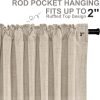 100% Blackout Curtains for Bedroom, Thermal Insulated Linen Blackout Curtains 96 Inch Length 2 Panels Set, Back Tab/Rod Pocket Room Darkening Curtains for Bedroom, Nursery -Oatmeal,W50 X L96