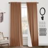 108 Inch Long Blackout Curtains & Drapes for Track System Pleated with Hooks Rings 2 Panels Set,Linen Black Out Back Tab 9FT Ceiling to Floor Length Curtains for Living Room,Cream Ivory
