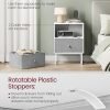 81W_gzI5vTL._AC_SL1500 Nightstand, Bedside Table Small Dresser with Removable Fabric Drawers, End Table Side Table, Bedroom Furniture, Night Stand for Bedroom, Office, Cloud White and Dove Gray