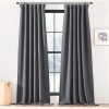 Faux Linen Curtains 90 inches Long for Doorway, Pinch Pleated Thick Room Darkening Window Treatments Noise Reducing Privacy for Living Room/Bedroom, Natural, W34 x L90, 2 Panels