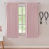 Blackout Curtains 96 Inches Long 2 Panel Set for Living Room,Black Out Room Darkening Thermal Pleated Back Tab Hooks Rings Pleat 8 FT Track Ceiling to Floor Length Curtains for Bedroom Window,Cream