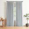 Natural Full Blackout Curtains Linen Blended Darkening Window Curtains 84 inch for Living Room Bedroom Thermal Insulated Pinch Pleat Drapes with Hooks 2 Panel 40"Wx84"L