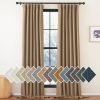 Faux Linen Curtains 90 inches Long for Doorway, Pinch Pleated Thick Room Darkening Window Treatments Noise Reducing Privacy for Living Room/Bedroom, Natural, W34 x L90, 2 Panels