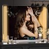 Vanity Mirror with Lights, 10"×12" LED Makeup Mirror, Lighted Makeup Mirror with Lights, Smart Touch Control Dimmable 3 Modes Light 360°Rotation White