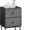 81fii3V87xL._AC_SL1500 Nightstand, Bedside Table Small Dresser with Removable Fabric Drawers, End Table Side Table, Bedroom Furniture, Night Stand for Bedroom, Office, Cloud White and Dove Gray