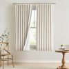Natural Full Blackout Curtains Linen Blended Darkening Window Curtains 84 inch for Living Room Bedroom Thermal Insulated Pinch Pleat Drapes with Hooks 2 Panel 40"Wx84"L