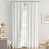 Natural Full Blackout Curtains Linen Blended Darkening Window Curtains 84 inch for Living Room Bedroom Thermal Insulated Pinch Pleat Drapes with Hooks 2 Panel 40"Wx84"L