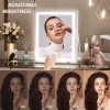 Vanity Mirror with Lights, 10"×12" LED Makeup Mirror, Lighted Makeup Mirror with Lights, Smart Touch Control Dimmable 3 Modes Light 360°Rotation White