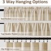 81pU45_NYML._AC_SL1500 Linen Curtains 108 Inch Length for Living Room Bedroom 2 Panels Set Rod Pocket Light Filtering Semi Sheer Window Curtains 40 Inch Width Boho Farmhouse Linen Drapes Flax Beige Linen, W40xL108