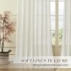 81ppROUZGqL._AC_SL1500 Pleated Linen Curtains 96 Inches Long for Living Room 2 Panel Set, Semi Sheer Pinch Pleat Back Tab Drapes with Hooks Neutral Boho Light Filtering Curtain for Bedroom Window 8 Ft W38xL96