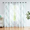 Tree Print Yellow Grey and White Curtains for Living Room Windows - Linen Textured Grommet Branches Pattern Window Treatment Set for Bedroom - 50" W x 96" L - (2 Panels)