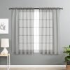 2 Pack: Basic Rod Pocket Sheer Voile Window Curtain Panels - Assorted Colors (White, 84 in. Long)