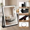 81ygYsJKSoL._AC_SL1500 Lighted Vanity Mirror Fashion Makeup Mirror 12in Black for Desktop with Detachable,10x Magnifying,360° Rotation,Adjustable Warm White/Natural/Daylight Dimmable Light Memory,Birthday Gift for Woman
