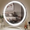 Vanity Mirror with Lights, 17x13 inch LED Lighted Makeup Mirror, Large Makeup Mirror with Lights, Touch Sensor with 3-Color Lighting, Dimmable for Vanity Desk Tabletop, Bedroom