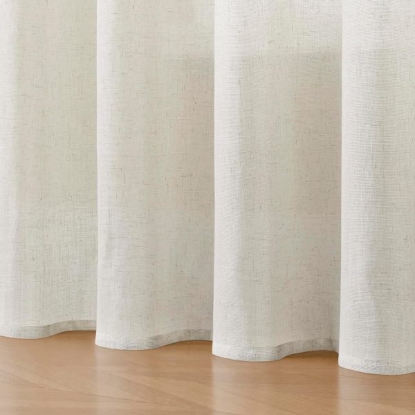 91QGt8hIpdL._AC_SL1500_e42b410d-74d7-40b7-bc45-74afb7ad3d17 Linen Curtains for Living Room,Semi-Sheer Curtains 108 Inches Long,Living Room Curtains 2 Panel Sets,White Curtains Pinch Pleated Curtains & Drapes(W52 x L108 Inch, Off-White)