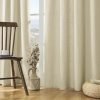 Linen Curtains 2 Panel Set,Light Filtering, Ivory on Linen Curtains 96 Inch Curtains for Living Room, Cream Drapes 96 Inches Long Rod Pocket Back Tab Curtains (96" L x 52" W)