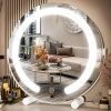 Vanity Mirror with Lights, 17x13 inch LED Lighted Makeup Mirror, Large Makeup Mirror with Lights, Touch Sensor with 3-Color Lighting, Dimmable for Vanity Desk Tabletop, Bedroom
