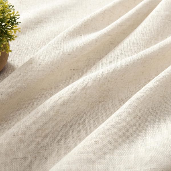 Linen Curtains for Living Room,Semi-Sheer Curtains 90 Inches Long,Living Room Curtains 2 Panel Sets,Cream Curtains Pinch Pleated Curtains & Drapes(W52 x L90 Inch, Linen)