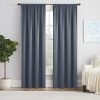 Modern Room Darkening Rod Pocket Window Curtain for Bedroom (1 Panel), 54 in x 54 in, Grey