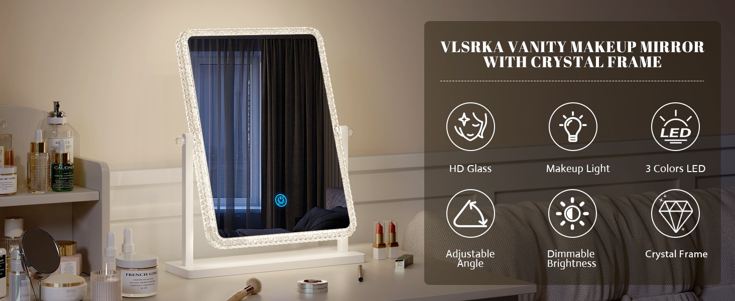 Desk mirror for makeup