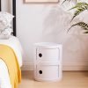 Bedroom  Round Mobile Nightstands Nordic Storage Cabinet Mini Bedside Table Storage Rack Night Table Furniture Home Accessories
