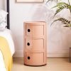 Bedroom  Round Mobile Nightstands Nordic Storage Cabinet Mini Bedside Table Storage Rack Night Table Furniture Home Accessories