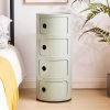 Bedroom  Round Mobile Nightstands Nordic Storage Cabinet Mini Bedside Table Storage Rack Night Table Furniture Home Accessories