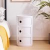 Bedroom  Round Mobile Nightstands Nordic Storage Cabinet Mini Bedside Table Storage Rack Night Table Furniture Home Accessories
