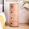 Bedroom  Round Mobile Nightstands Nordic Storage Cabinet Mini Bedside Table Storage Rack Night Table Furniture Home Accessories