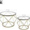 Gold-Coffee-Table-Round-End-Table-Set-of-2-Coffee-Table-with-Metal-Frame-and-Tempered_b9834be3-0fbb-4bc4-bbac-dba8dca6de11 Gold Coffee Table, Round End Table Set of 2, Coffee Table with Metal Frame and Tempered Glass Top, Modern Accent Side Table