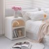 Italian White Nightstands Bedroom White Organizers Simple Bedside Table Luxury Center Makeup Small Nachttisch Home Furniture