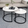 Miereirl-Round-Nesting-Coffee-Table-Circle-Accent-Tables-for-Small-Spaces-Side-End-Set-of-2 Round Nesting Coffee Table Circle Accent Tables for Small Spaces Side End Set of 2 Living Room Balcony Office