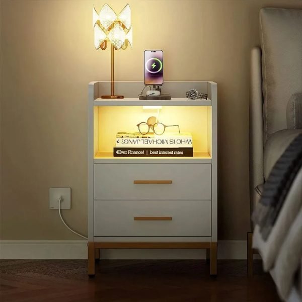 Night-Stand-with-LED-Lights-and-Charging-Station-End-Bedside-Table-with-2-Drawers-Open-Storage_679de531-6ac7-4ce8-bf1c-c4391d8b88fc Night Stand with LED Lights and Charging Station, End Bedside Table with 2 Drawers, Open Storage, USB Ports and Outlets