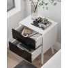 Nightstand,Small Bedside Table with Two Drawers,Bedside Furniture,Mid-Century Modern End Table with for Bedroom,Living Room