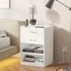 Nightstand-with-Charging-Station-2-Drawers-Bedside-Table-with-USB-Port-and-Outlets-Storage-Shelves-with_ce597bbf-b8f7-4e28-817e-97ea76f033d7 Nightstand with Charging Station, 2 Drawers Bedside Table with USB Port and Outlets, Storage Shelves with Sliding Drawer