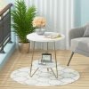 Tribesigns-2-Tier-Faux-Marble-End-Table-Round-Side-Table-with-Shelves-Small-Coffee-Accent-Table_f5424256-2b46-42dc-bab7-a0f1a50d0351 2 Tier Faux Marble End Table Round Side Table with Shelves Small Coffee Accent Table for Living Room, White and Gold