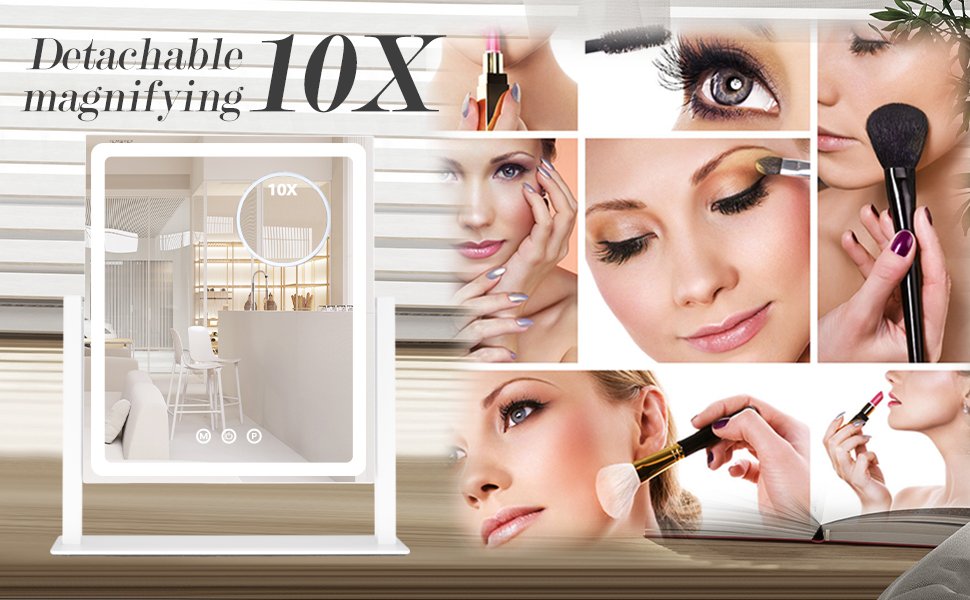 magnifying mirror with lights