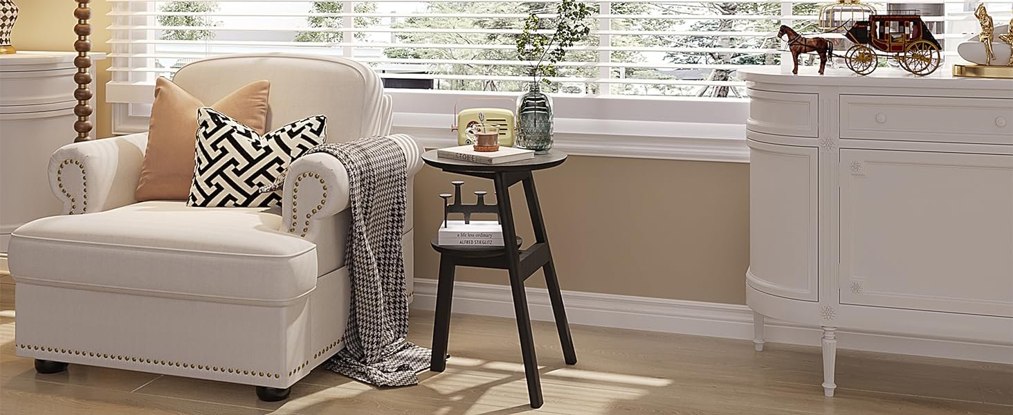 Round End Side Table