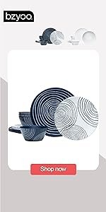 dinnerware planet navy blue plates bowls