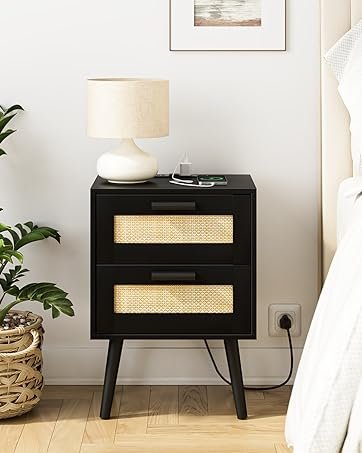 rattan nightstand