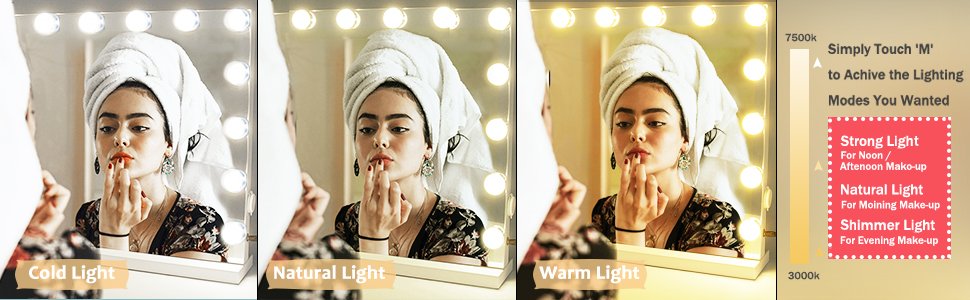 10X Magnification Vanity Makeup Mirror with Lights