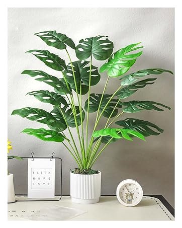 28" Fake Plants Tall Artificial Faux Plants in Pot for Home Farmhouse Bedroom Living Room Decor Indoor