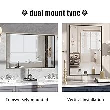 Horizontal and vertical hanging on the wall