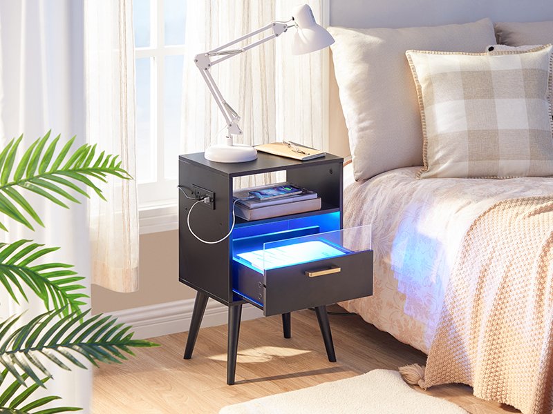 Nightstand with Charging Station